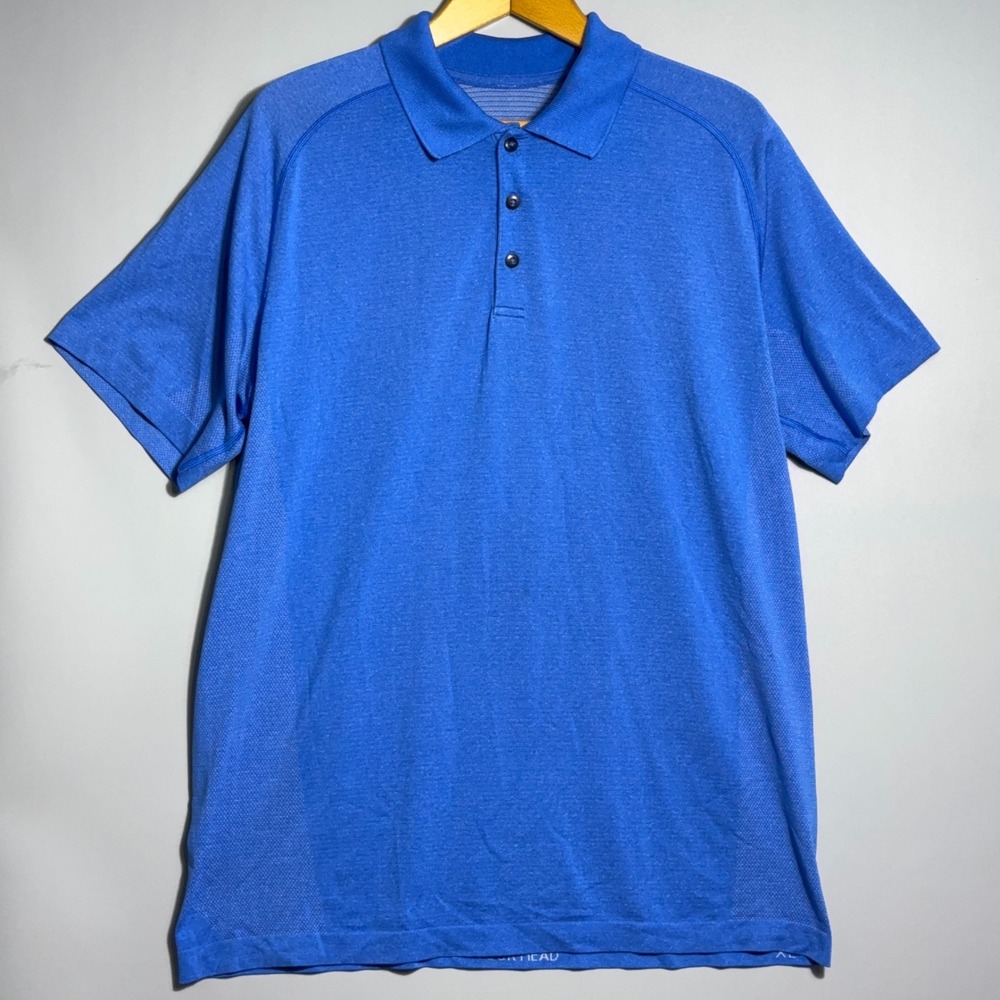 Lululemon Metal Vent Tech Polo Mens Size XL Blue‎ Athletic Golf Summer